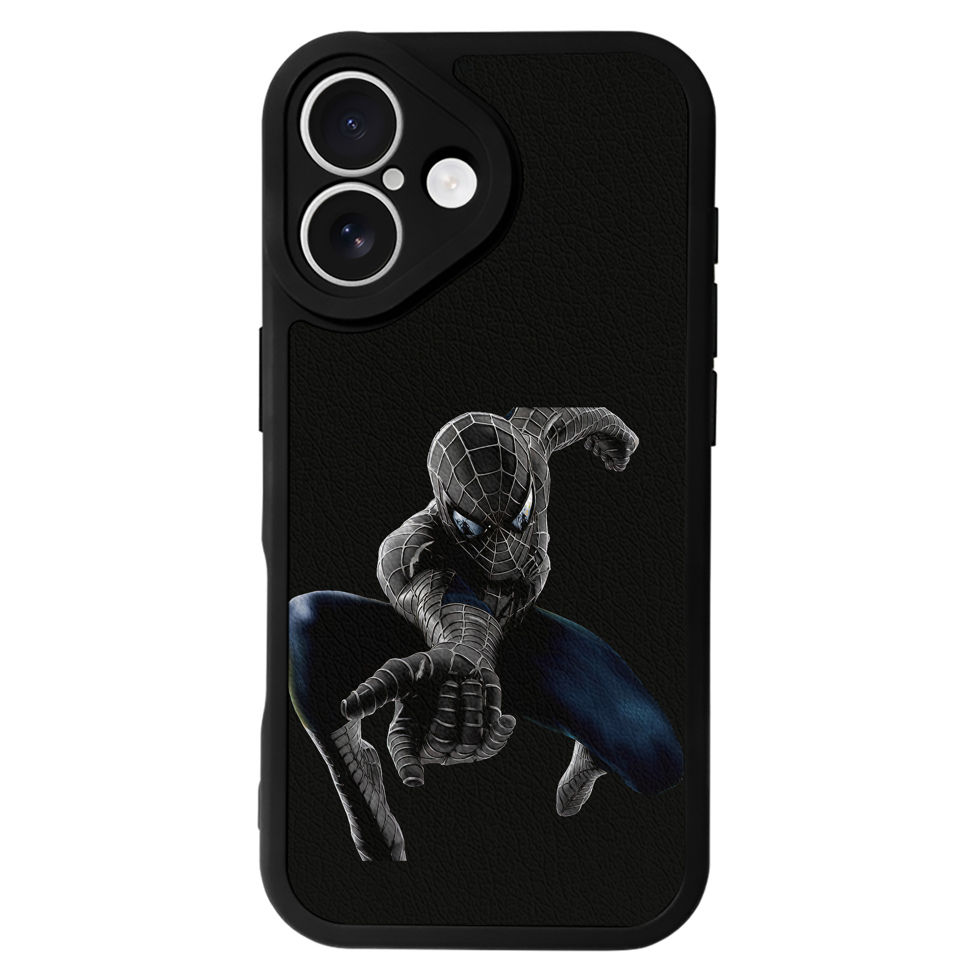 （画像用） Spider Man スパイダーマン 【iPhone 16シリーズ対応】シリコンスマホケース（レザー調） 材質：シリコン